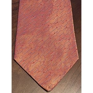 Kenar Orange Blue Hand Made 100% Silk Men’s Neck Tie Made In Usa